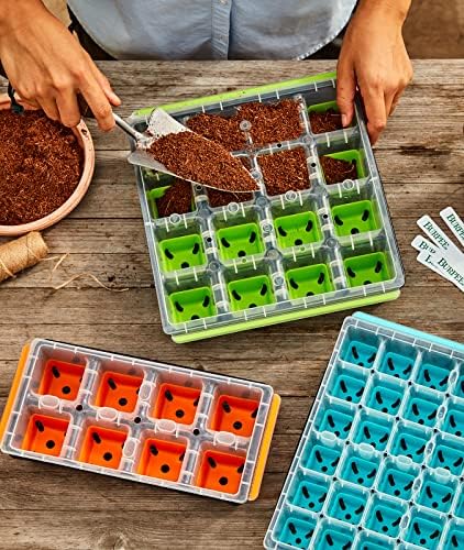 Burpee SuperSeed Windowsill Seed Starting Tray | 8 XL Cell | Seed Starter Tray | Reusable & Dishwasher Safe | Window Garden Starting Kit | Orange - Image 6