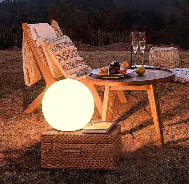 10-in LED Ball Light, Dimmable RGB Color Changing LED Globe Orb Mood Light - Image 4