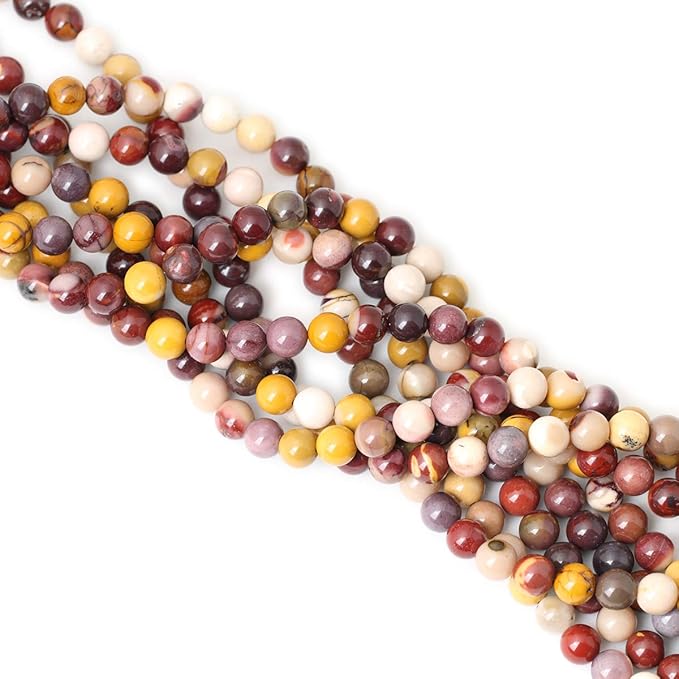 45PCS 8mm Natural Moonkaite Jasper Gemstone Round Loose Beads for Jewelry Making DIY Handmade 1 Strand 15"