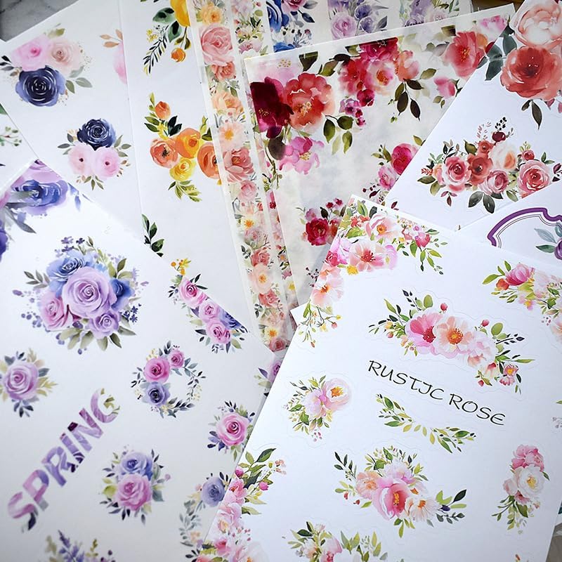 Alideco 20pcs Vintage Scrapbook Stickers Europe and The United States Figure Flowers Sticker Book for Adults Sticker journaling Stickers for Scrapbooking (meilidehua) - Image 4