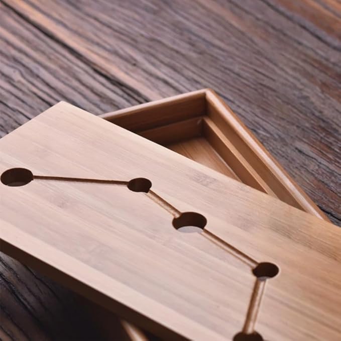 Bamboo Tea Tray Japanese Tea Set Chinese Kungfu Serving Vintage kuangfu Tray 11x4.6x1.38 inches Vintage Chinese Kungfu Tea Tray Gongfu Water Storage Table