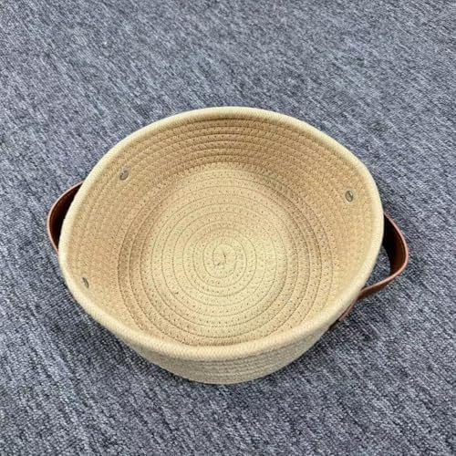 ABenkle Small Storage Basket, Mini Cotton Rope Storage Bin, Cute Tiny Shelf Baskets, Boho Decorative Toy Organizer for Nursery, Spa, Empty Gift Basket - XS - Image 2