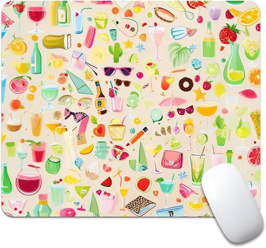 Fun on Weekdays Texture Mouse pad, Square Waterproof and Anti Slip Mouse pad for Office laptops