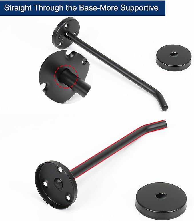 NearMoon Coat Hooks, Wall Mount Hooks for Hanging Hat Hurse Robe, 304 Stainless Steel Heavy Duty Towel Hangers for Bathroom Livingroom Hotel Kitchen Garage, 6 Pack (8 Inch, Matte Black)