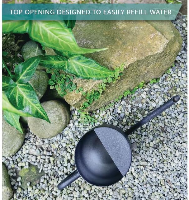 Metal Indoor Plant Watering Can with Long Spout 1000ml - Black - Image 5