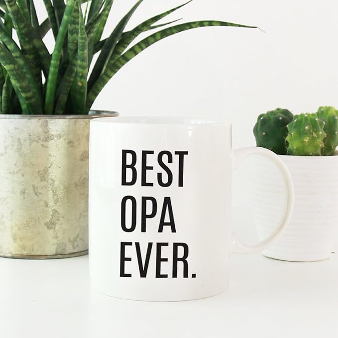 Andaz Press 11oz. Coffee Mug Birthday Gift, Best Opa Ever, 1-Pack