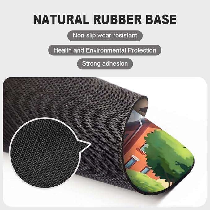 Panda Texture Mouse pad, Square Waterproof and Anti Slip Mouse pad for Office laptops