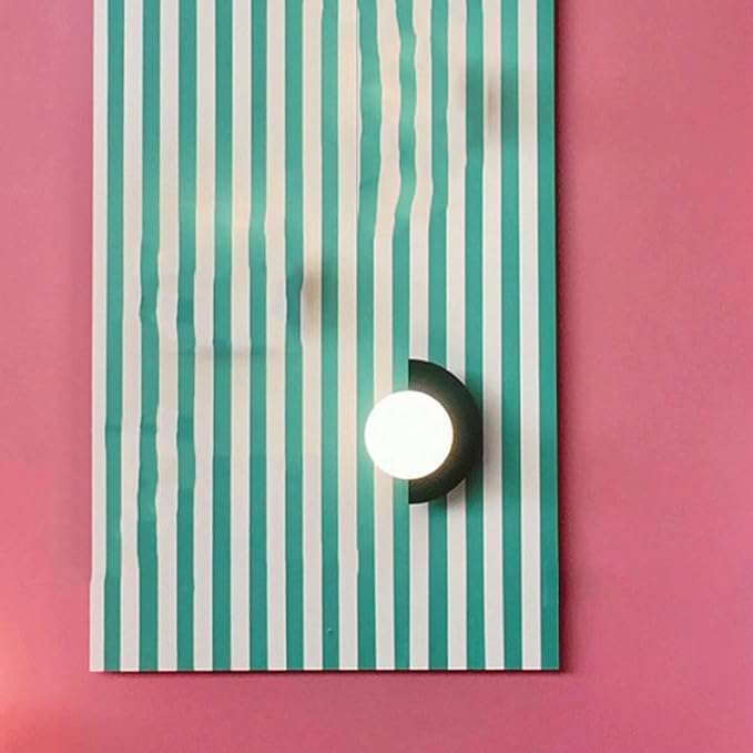 Modern Minimalist Half Moon LED Wall Sconce, Frosted Glass Globe Wall Light 3 Color Dimmable Metal Wall Light for Bedroom Living Room Study Accent Lighting