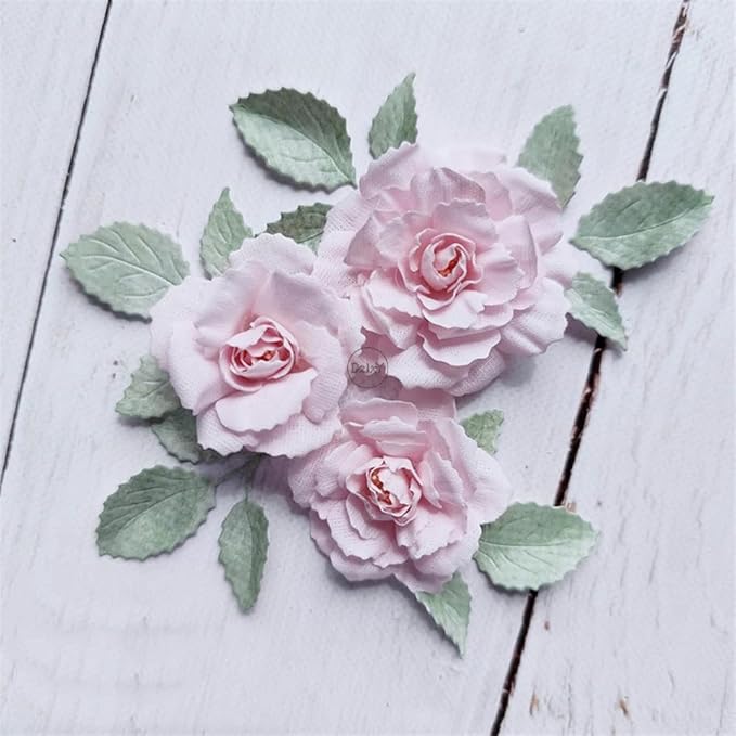 DzIxY Patchwork Peach Blossoms Flowers Leaves Metal Cutting Dies for Card Making Kit Embossing Paper Die Cuts Set Scrapbook Stencils Supplies Machine Templates