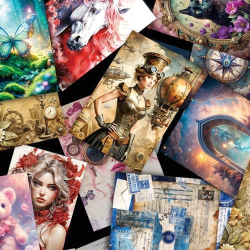 Bomichi Washi Stickers, 6 Sets 300 Pcs Aesthetic Sticker Book for DIY Journaling, Journaling Supplies for Bullet Journal Art Diary Card Craft Gifts Planner Notebook - Image 5