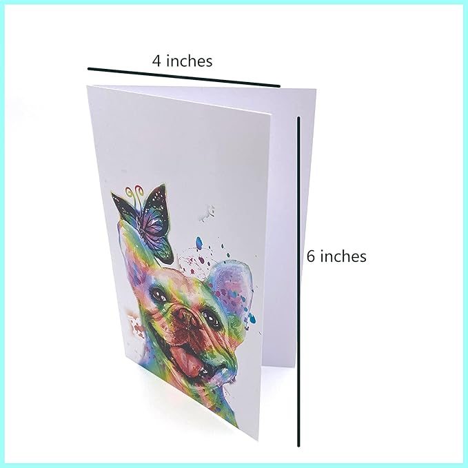 20 Greeting Cards, Rainbow dog Thank You Cards With Envelopes & Stickers-Watercolor Painted Dogs Thank You cards Bulk Note Cards Stationery Box Set For All Occasions Birthday Thank You Wedding.