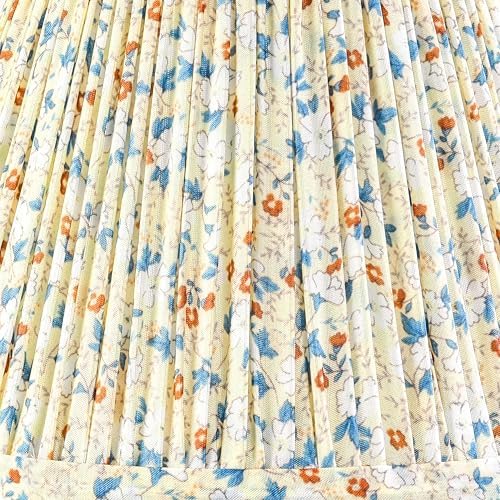 GO&SO Small Pleated Floral Lamp Shades Set of 2,5"×9"×6.4" Bell Shade Boho - Image 4