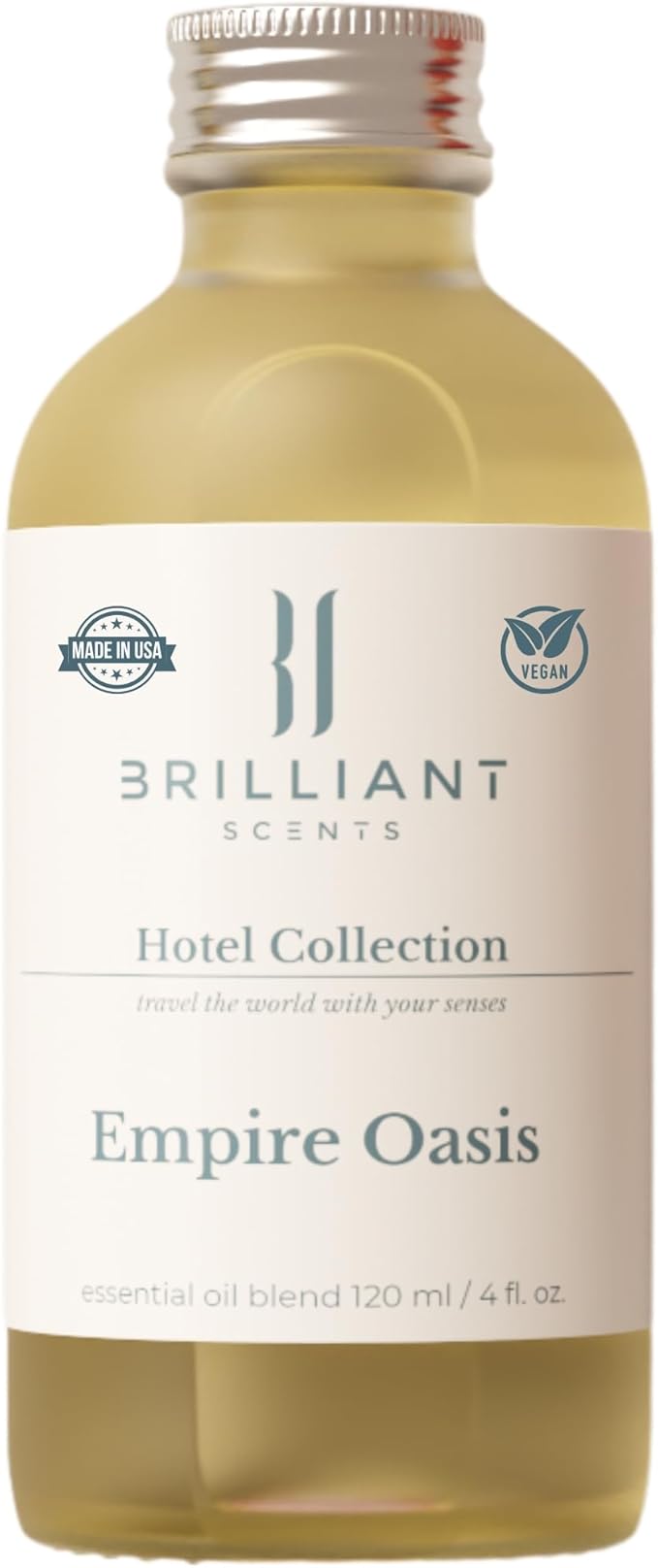 Brilliant Scents Empire Oasis Fragrance Oil 120ml - Premium Diffuser Oil for Home, Office, Hotels - Long Lasting, Plant-Based, Meets IFRA Standards, USA-Made - Apple, Neroli, Amberwood