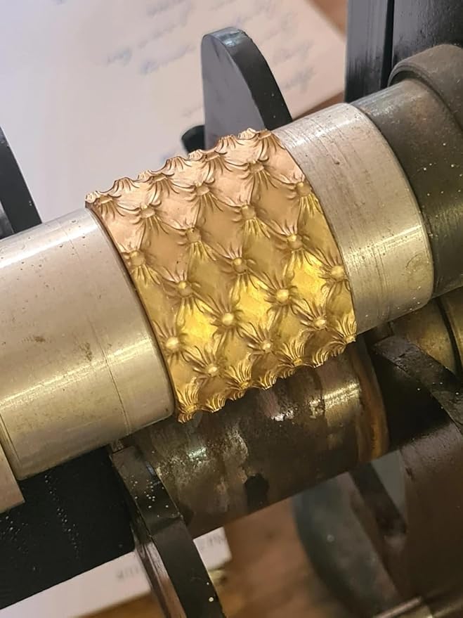 Leather Stamp Belt Roller by DandS ltd – CNC Engraved Brass Tool for Vegetable Tanned Leather – Embossing Roller for Leather Crafting, Belt Making & Tooling Projects #BR60