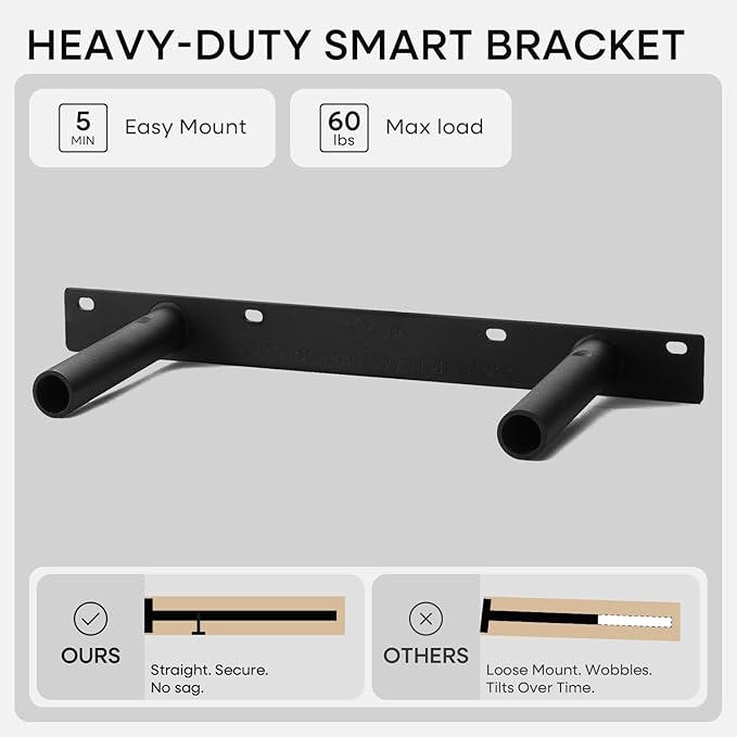Homeforia Walnut 18 inch Floating Shelf, High End Solid Real Wood 18inch Floating Shelves for Wall Mounted, Dark Brown 18 inches Long Floating Shelves, Heavy Duty Bracket, 18 X 6.5 X 1.75 in, Set of 2