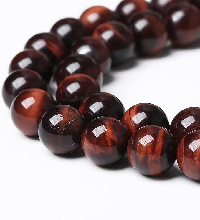 32PCS 12mm Natural Red Tiger Eye Stone Beads Gemstone Round Loose Spacer Stone Beads for Jewelry Making DIY Bracelet Necklace 15 Inch (12mm, Red Tiger Eye Stone)