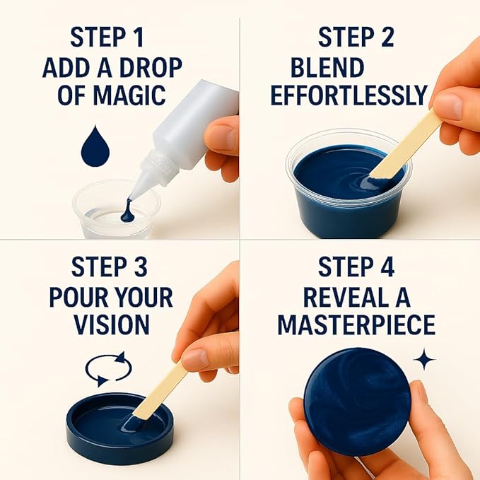 Royal Blue Epoxy Resin Pigment Paste XL (191g/6.7oz) – Opaque Epoxy Dye & High Concentration Coloring Paste, Mica Powder Alternative for Resin Art, Jewelry, Tumblers, River Tables & Crafts