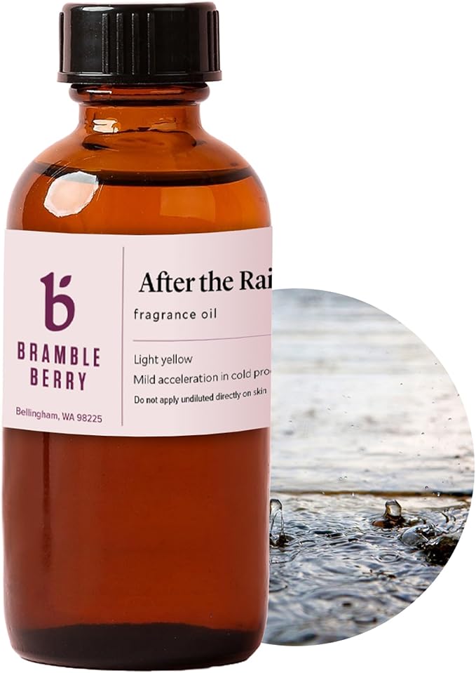 Bramble Berry After The Rain Fragrance Oil 2 oz | Fresh Earthy Scent with Ozone, Green Notes for Soap, Candles, Bath Bombs & Lotion | Skin Safe, Vegan, Paraben & Phthalate Free, DIY Craft Essential