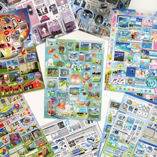 Dreamcore Japanese Sticker Book for Journaling Supplies, Stickers for DIY - Image 4