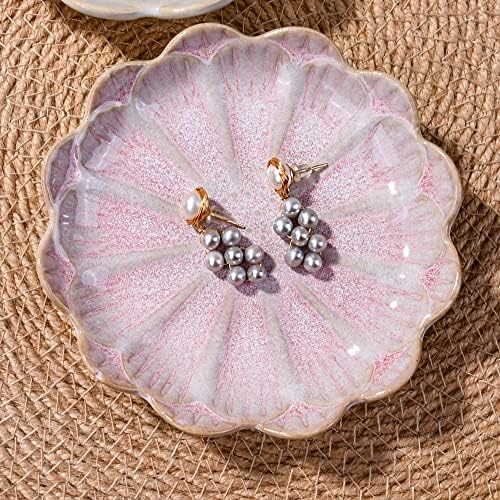 Porcelain Jewelry Tray Set of 2, 4.3'' Lotus Shaped Small Trinket Dishes - Image 7