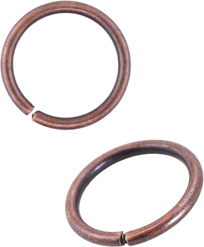Mandala Crafts Assorted Antique Copper Color Jump Rings Jewelry Findings Metal O Rings for Jewelry Making Supplies - 3000 4mm Small Open Jump Rings Kit for Necklace Earring
