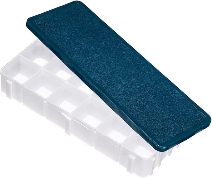 PATIKIL 12 Compartments Paint Palette, Plastic Painting Tray Deep Saver Box Detachable with Soft Cover Art Supplies Storage Organizer for Watercolor Gouache Oil Paint Art