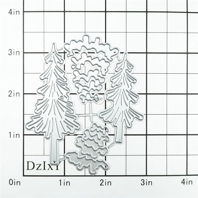 DzIxY Shadow Snowflake Pine Trees Metal Cutting Dies for Card Making Kit Embossing Paper Die Cuts Set Scrapbook Stencils Supplies Machine Templates