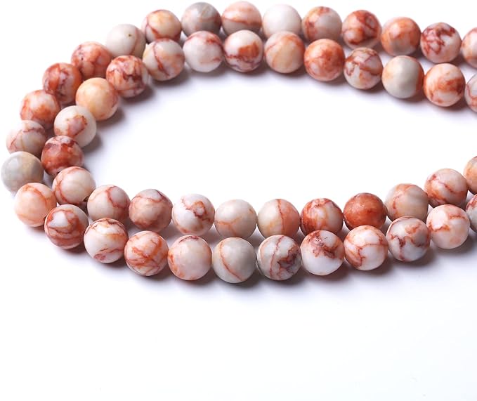45pcs 8mm Natural Red Crazy Lace Agate Stone Beads Round Loose Spacer Beads for Jewelry Making DIY Bracelet,Energy Stone Healing Power (8mm, Red Crazy Lace Agate)