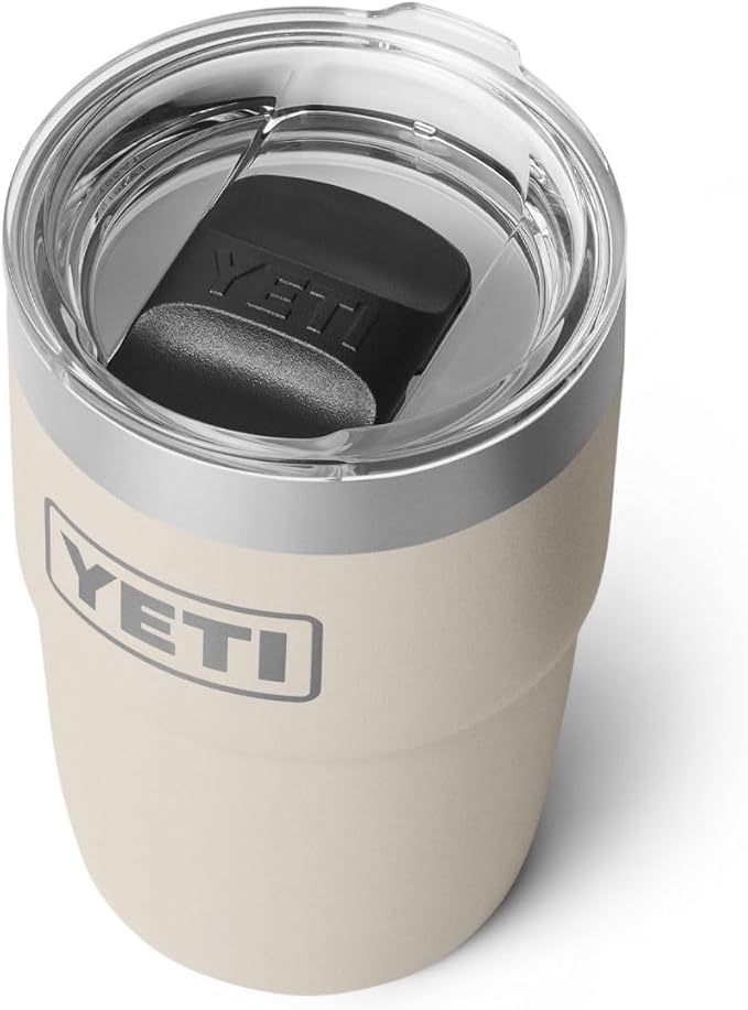YETI Rambler 8 oz Insulated Coffee Mug with Lid - Stackable Double-Wall Vacuum Insulated Coffee Cup - DuraSip Ceramic Lining - Barista-Friendly Design - Stainless Steel - Dishwasher Safe