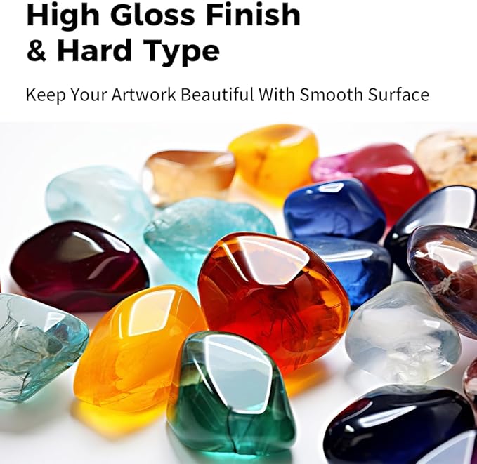Honcaring UV Resin, 18 Colors UV Curing Hard Type Resin Clear, Fast Curing Odorless & Colored UV Resin Kit for Jewelry Making, Crafts, DIY(20g/0.68oz Each)