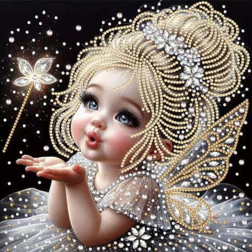 Fairies Diamond Art Kits for Adults,5D Special Shape Painting 12 × 12 inch by Unknown