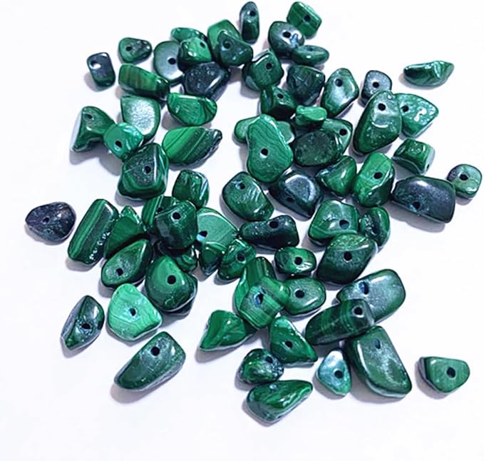 Gemstone Chips Natural Malachite 3-5mm Healing Crystals Waist Bracelets Necklace Kit Irregular Stone DIY Crafts Design Jewelry Making Approxi 32 inch