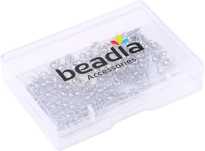 Platinum Plated End Caps Non Tarnish 3x6mm 200pcs for Jewelry Making Findings
