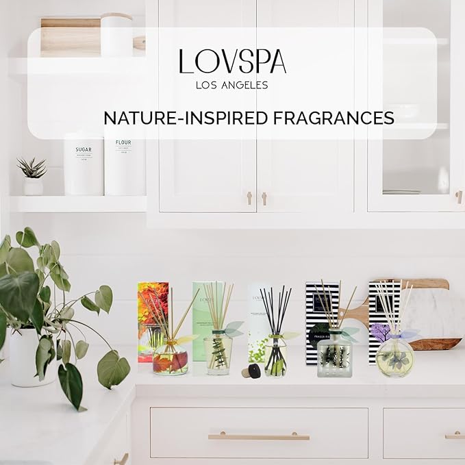 LOVSPA Sparkling Grapefruit Diffuser Oil - Luxury Essential Oils for Diffuser Refill & Air Freshener Room Spray - Long-Lasting & Natural Home Fragrance, Scented Oil for Diffusers, USA Made, 4oz