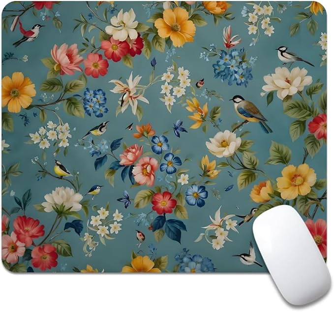 Flowers Texture Mouse pad, Square Waterproof and Anti Slip Mouse pad for Office laptops