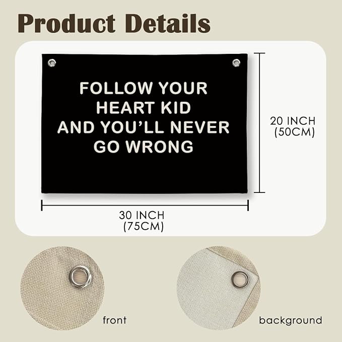 Nursery Decor Boy, Inspirational Wall Decor Hanging Linen Banner,Playroom Navy Blue Motivational Wall Flag for Kids Boys Room Playroom Nursery Wall Art, 20x30 Inch
