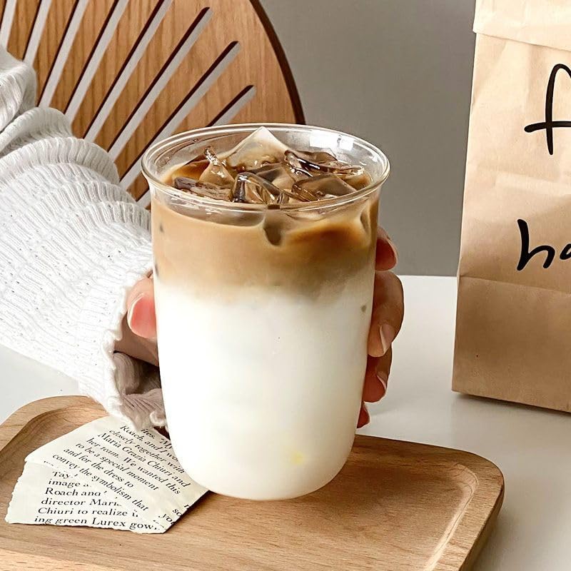 2pcs glass cup for coffee milk tea (01) - Image 3