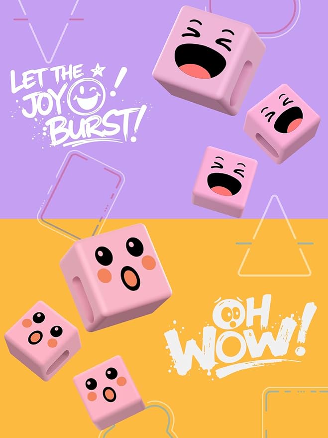Stocking Stuffers for Teens Girls Boys Adults Cell Phone Holder with Clip: Dual-Sided Mood Cubes Clips for Gesture Phone Stand Desk Accessory Cool Gadget Birthday Gifts for Men Kids Women Christmas