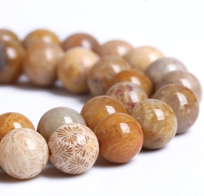8MM 45PCS Natural Stone Coral Jade Chrysanthemum Beads for Jewelry Making DIY Bracelet