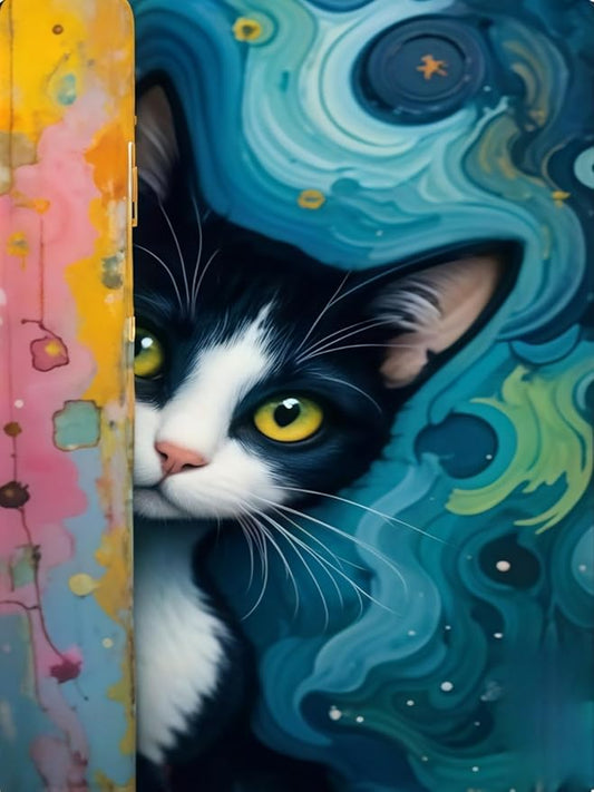 BYGFHLYW Cat Paint by Numbers Kit for Adults, Cat Adult Paint by Number Kits On Canvas, DIY Acrylic Oil Number Painting Kits for Beginners, Color by Numbers for Home Wall Decor 12x16Inch