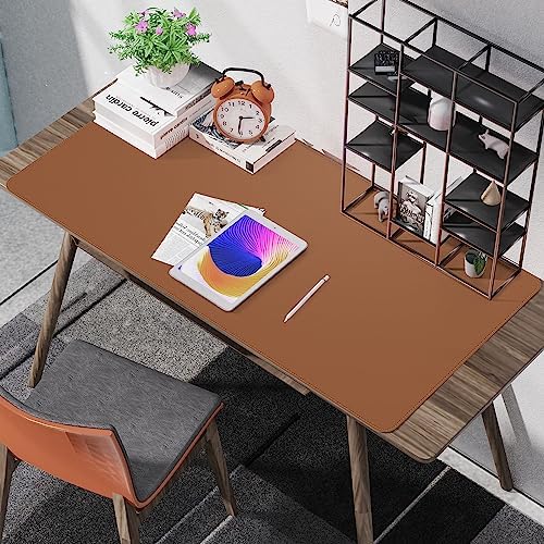 AFIING Cork Desk Mat 47" x 23.6", Dual-Sided Natural Cork & PU Leather Desk Pad, Non-Slip Waterproof Large Mouse Pad for Office, Home & Gaming (Brown) - Image 6