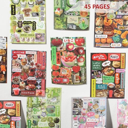 Japanese Retro Sticker Book, 800 Cartoon Stickers Book with Art Coated Paper Creative Activity Stickers for Adults, DIY Scrapbooking Phone Cases Laptops Party Gifts (Travel Memory) - Image 2