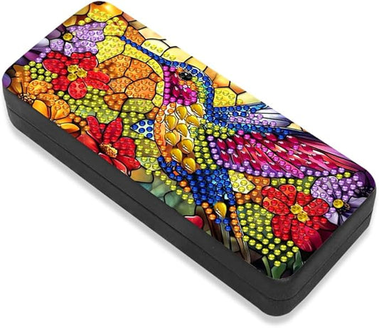 Leatrice 5d Diamond Art Kits for Adults Small Diamond Painting Kit Gem Art Paint by Diamonds Dots Eyeglasses Case DIY for Beginner Women