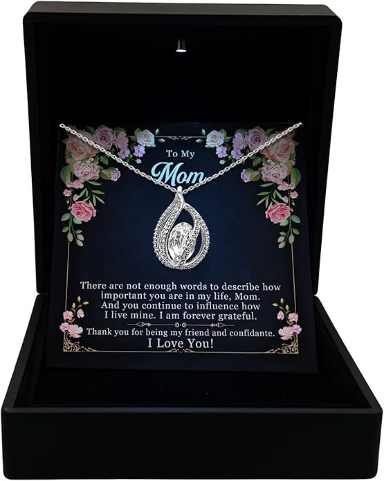 TRYNDI To My Best Mom Necklace for Women - Mom Christmas Gifts from Son, Mothers Day Necklace, Gifts for Birthday, Valentine's Day Jewelry for Mother