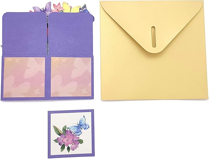 3D Handmade Flowers Pop Up Bouquet Card - Unique Gift for Teacher Appreciation, Valentine's Day, Mother's Day | All-Occasion Greeting Card with Note & Envelope (New Year, Anniversary, Thank You)