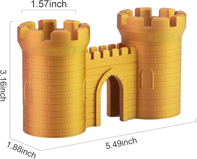 Creative Castle Pen Pencil Holder, Desk Organizer Office Desktop Stationery Makeup Brush Holder Cup for Office Bathroom Kitchen Bedroom Home Decor Gifts for Men Women Girls Boys