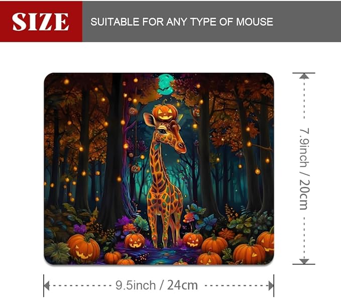 Giraffe Texture Mouse pad, Square Waterproof and Anti Slip Mouse pad for Office laptops