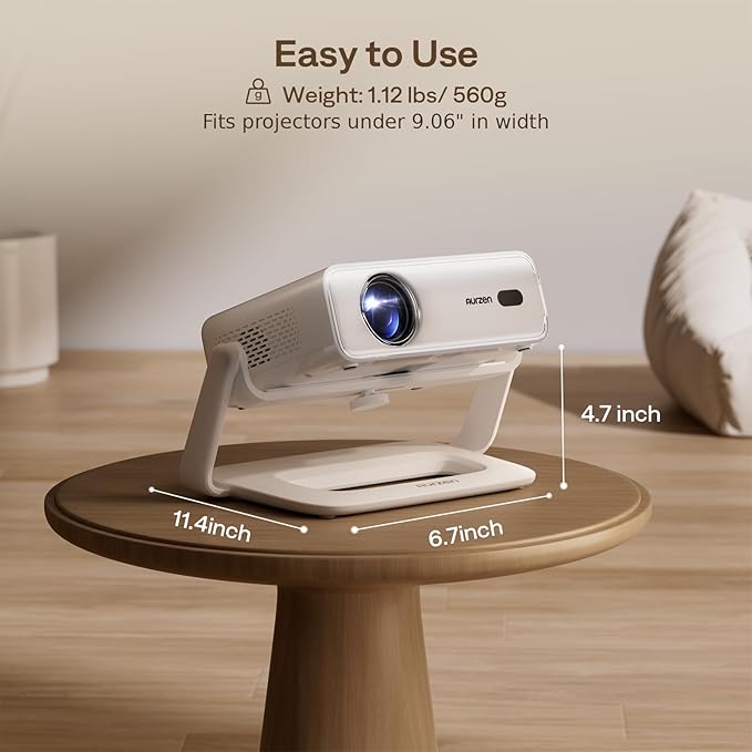 Aurzen Multi-Angle Projector Stand, 180° Rotatable, Compatible, TMY, HAPPRUN, Yaber, Epson & Most Projectors (¼-Inch Screw, Gimbal Stand)