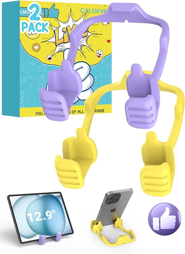 Stocking Stuffers for Teens Adults Kids Men Women: Tablet Stand for iPad Thumbs up Cell Phone Stand Holder for Desk Teen Girl Gifts Trendy Stuff for Wife Husband Guys Ideas Gifts for Christmas