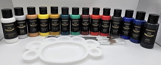 Acrylic Paint Set for Kids & Adults - Non-Toxic Rich Pigments Artist Quality Great Color Jars Set for Professional Painting on Canvas, Wood, Fabric and More (14 Colors (1 Ounce Each)) MD-A05